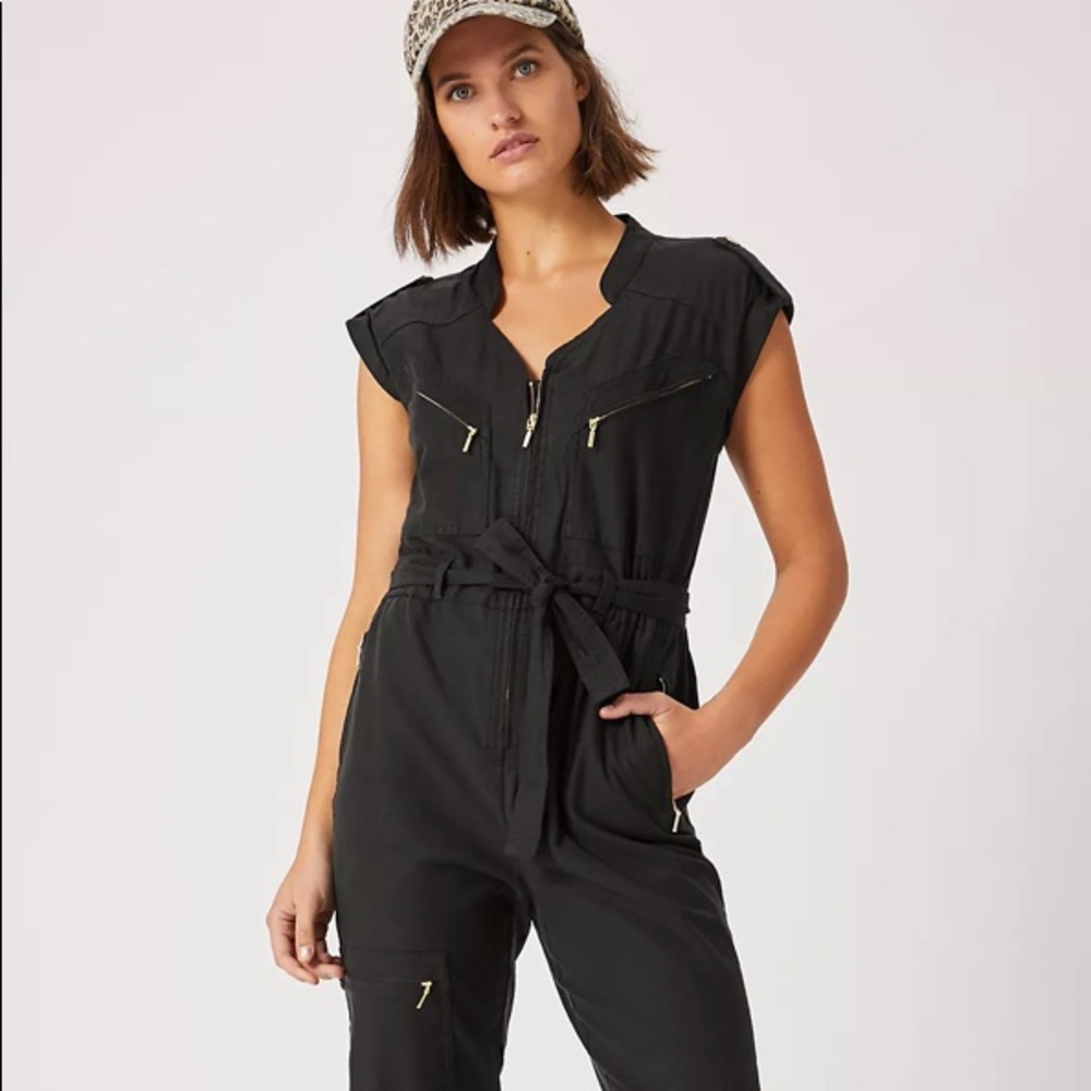 Black utility jumpsuit